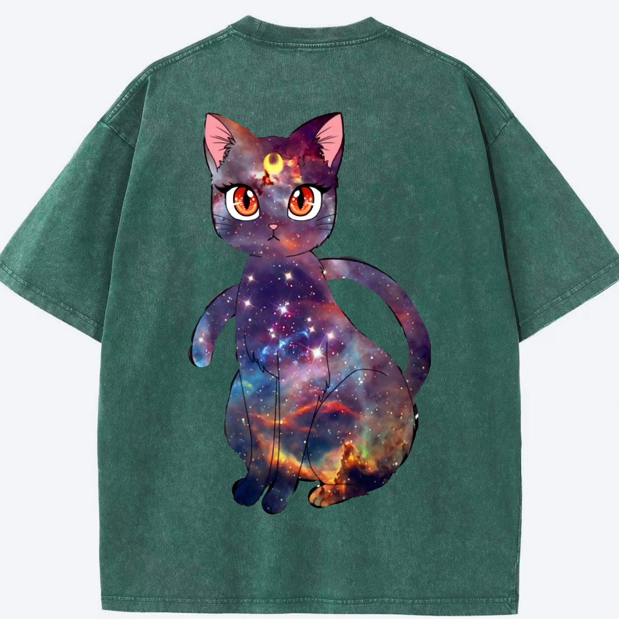 （画像用） 美少女戦士セーラームーン Sailor Moon 綿100% ヴィンテージ風 半袖Tシャツ（背面プリント）